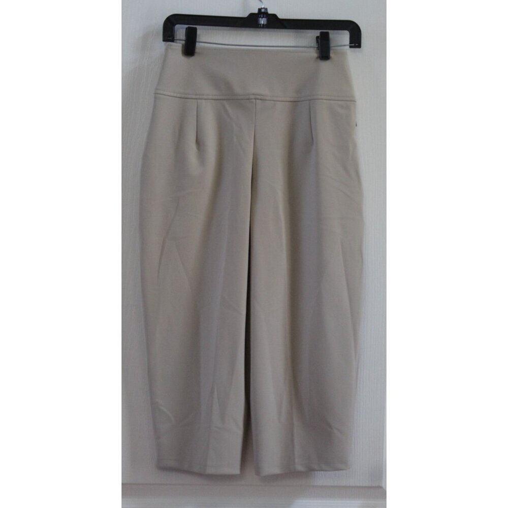 NWT Athleta Size 2/P Stellar Wide-Leg Crop, Tan Pull-on Capri Pants Travel - Picture 2 of 7